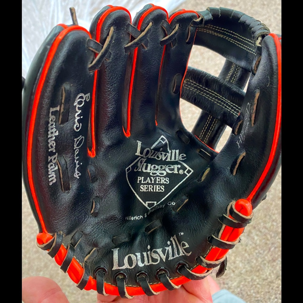 Louisville Slugger Boys Baseball Glove HBG66D 9.5” Black Leather RHT Eric Davis